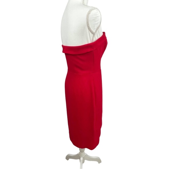 Eva Franco Anka Dress in Red Strapless Tulip Hem Evening Wear Size 6 NWT - Picture 6 of 11